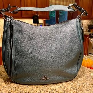 Coach Sutton Hobo Dark Green leather bag